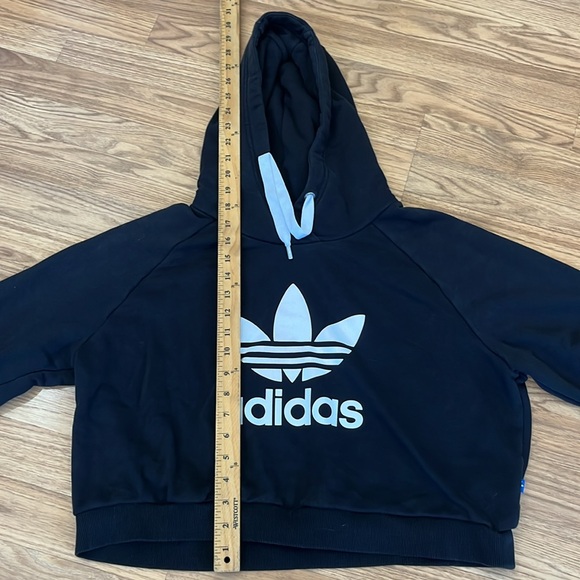 Adidas Sweatshirt Cropped Hoodie Size XL - Picture 3 of 5